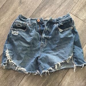 American Eagle Distressed Blue Denim Shorts